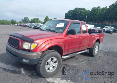 2002 Toyota Tacoma Base V6 из США, поврежденный, VIN 5TEWN72N12Z016370